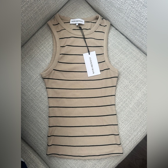 NWT Striped Ribbed Tank - Picture 2 of 3